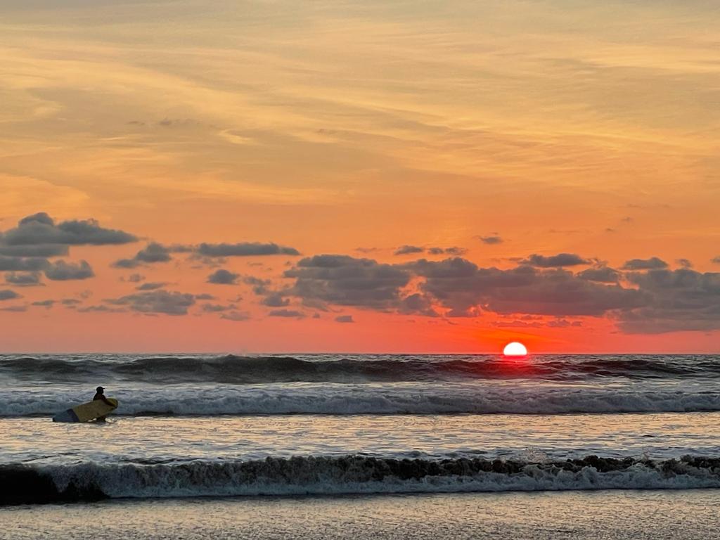 sunset at the beach in Costa Rica